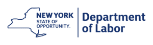 New York State Department of Labor logo with a state outline and text: "NEW YORK STATE OF OPPORTUNITY. Department of Labor.