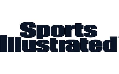 The image shows the Sports Illustrated logo in bold, black lettering on a white background.
