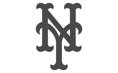 The interlocking "NY" logo of the New York Mets, displayed in black on a white background.